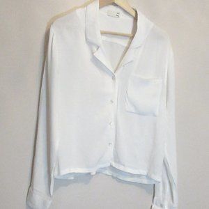 Aritzia Wilfred Free Long Sleeve Size Small White Button up Blouse small